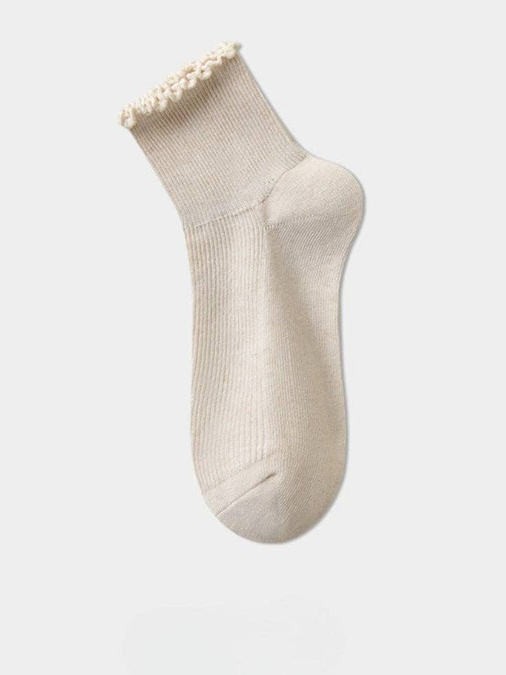 Ruffle Ribbed Socks