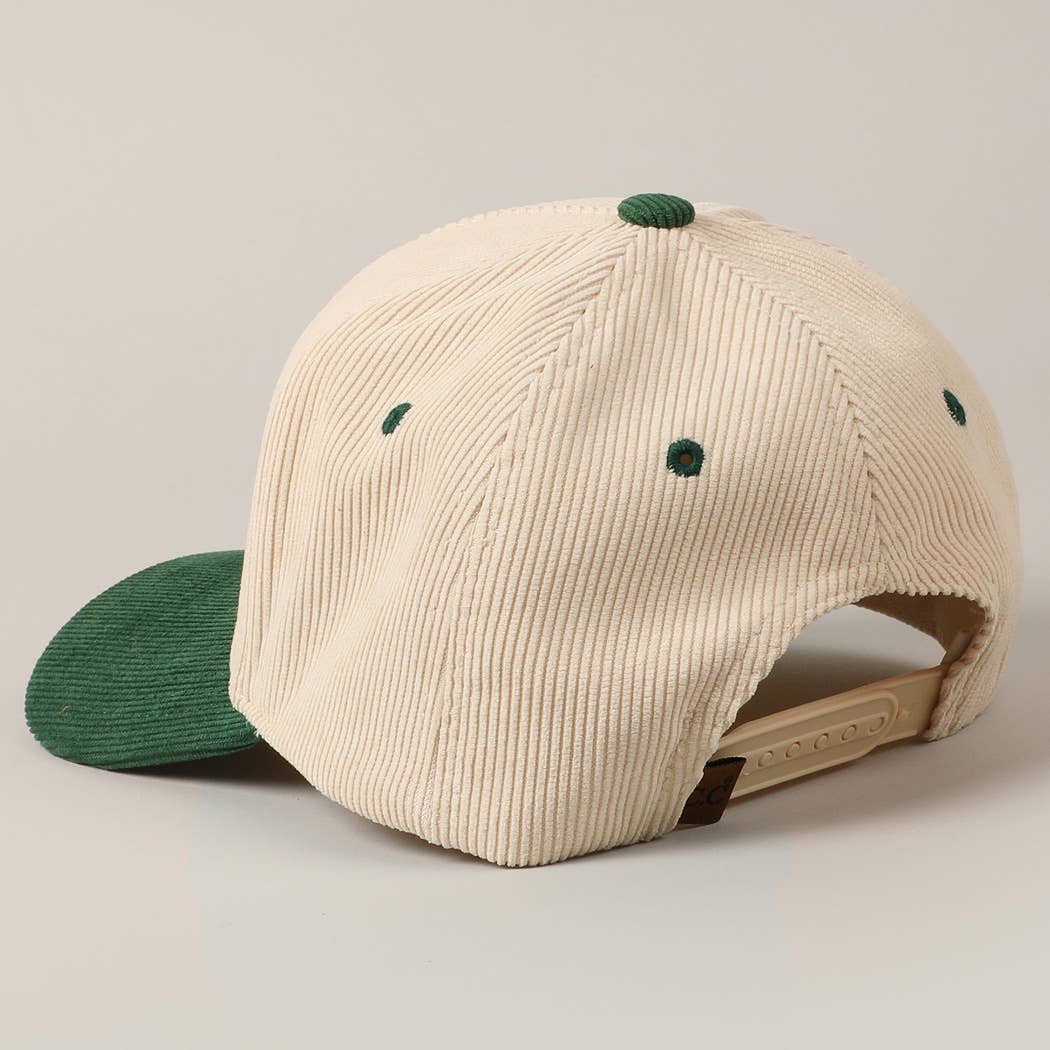 Put It On Santa's Tab Glitter Corduroy Hat