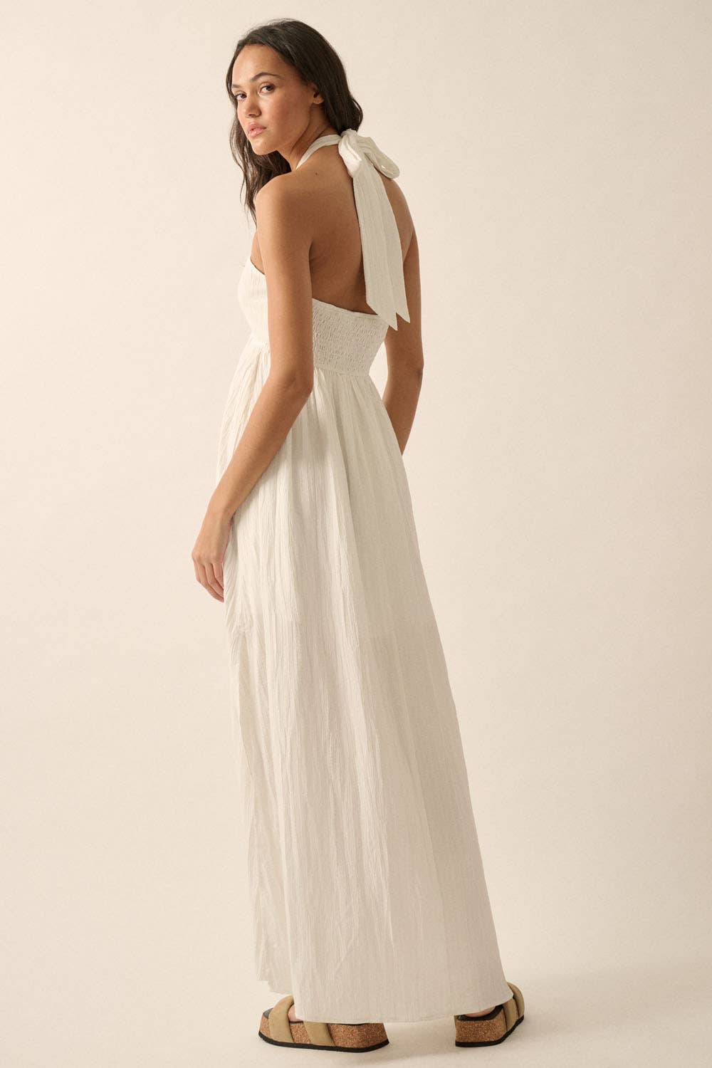 Paola Maxi Halter Dress