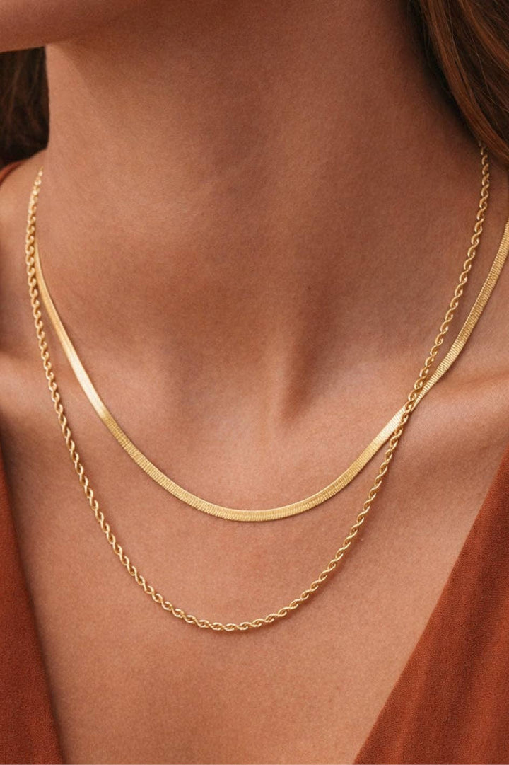 Gold Duo Chain Necklace