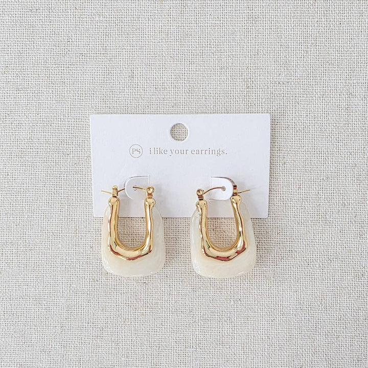 Cha-Cha Resin Hoop Earrings - waterproof