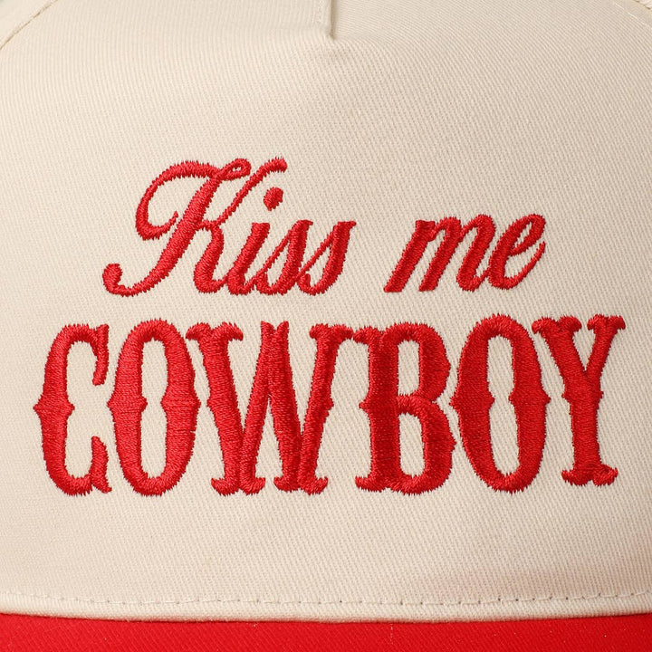Kiss Me Cowboy Embroidery Hat