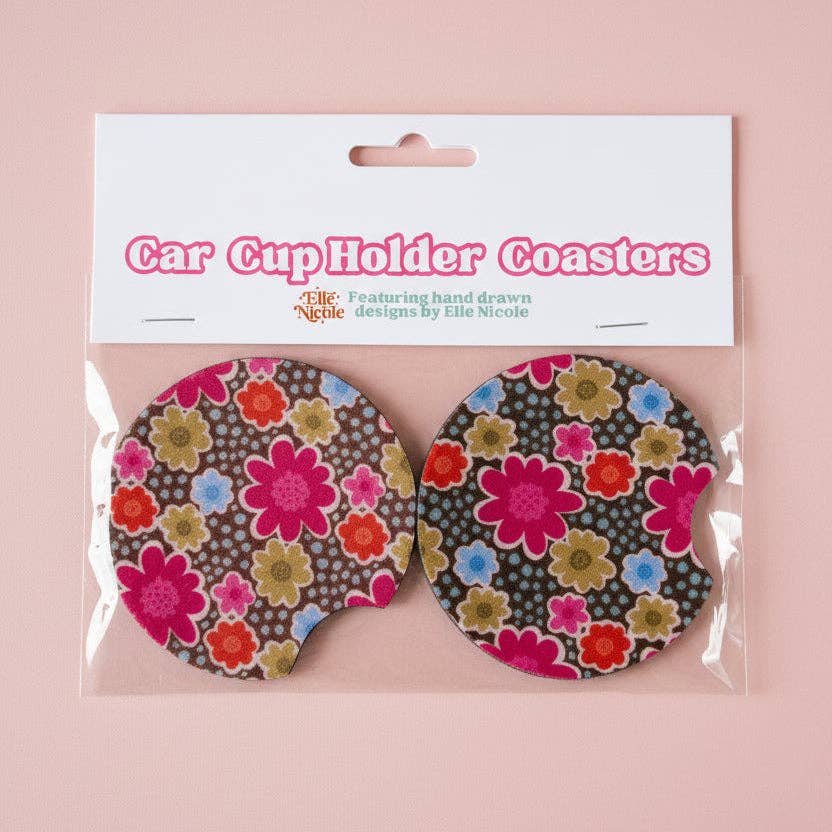 Car Cupholder Coasters - Cosmos