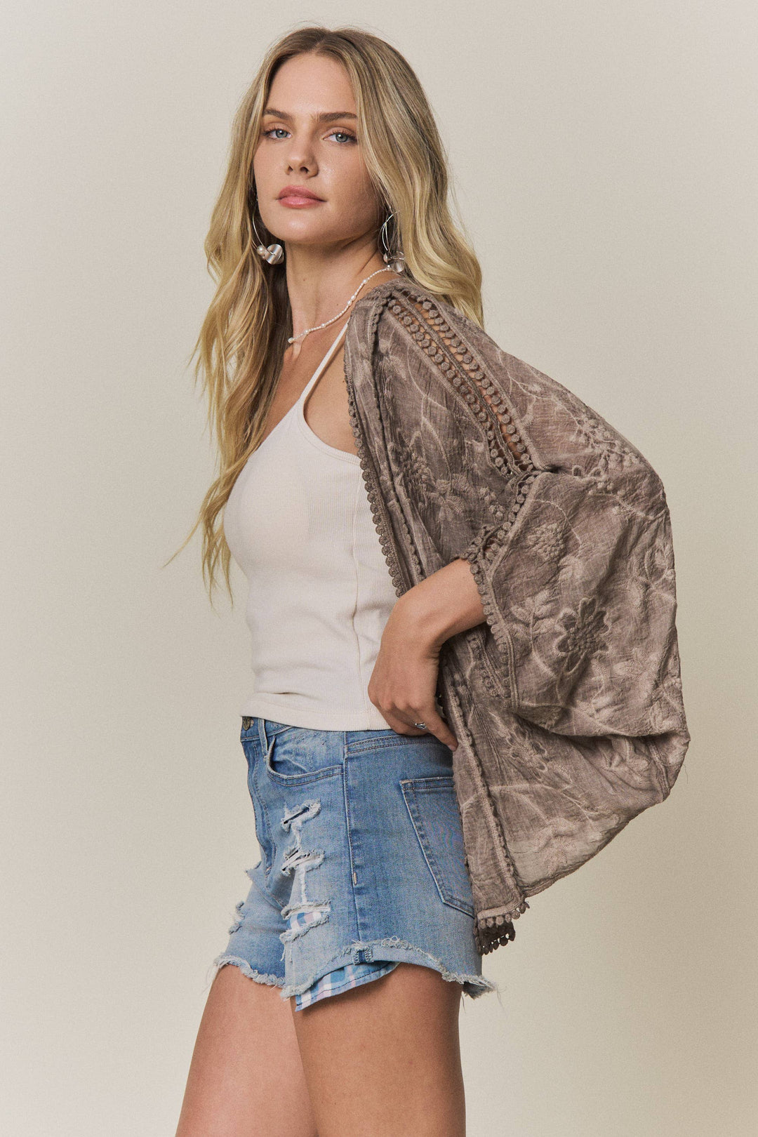 Brea Embroidered Floral Cardigan