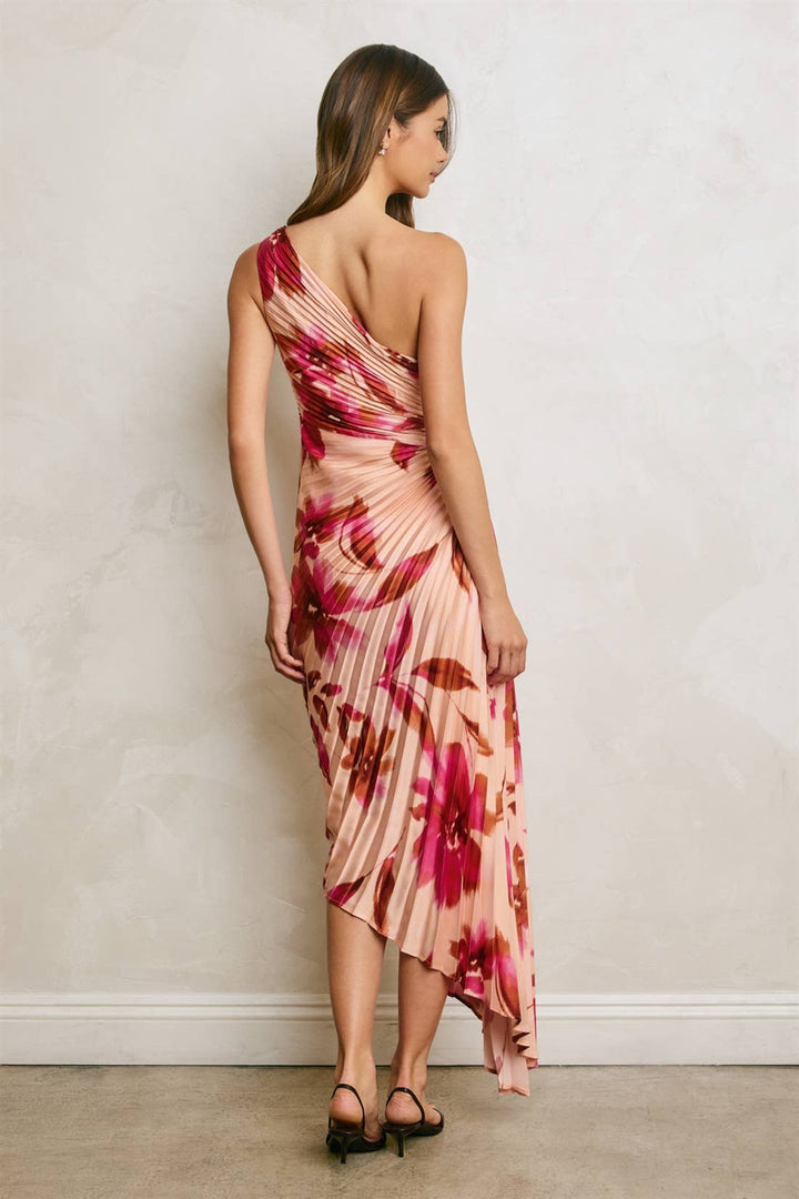 Rose’ Bloom One Shoulder Dress