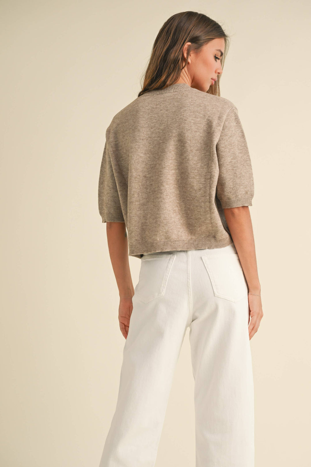 Beckham Short Sleeve Sweater Top