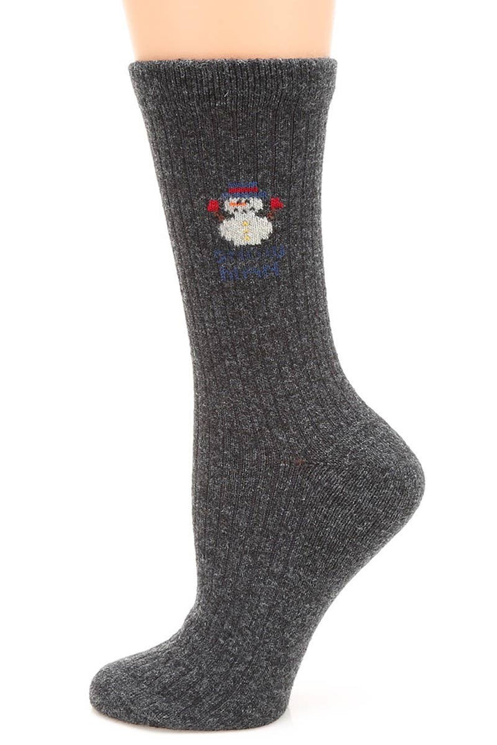 Wool Blend Holiday Crew Socks