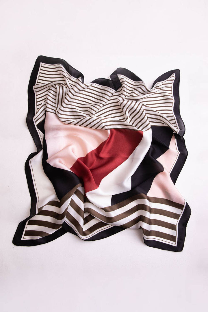 Colorblock Satin Scarf