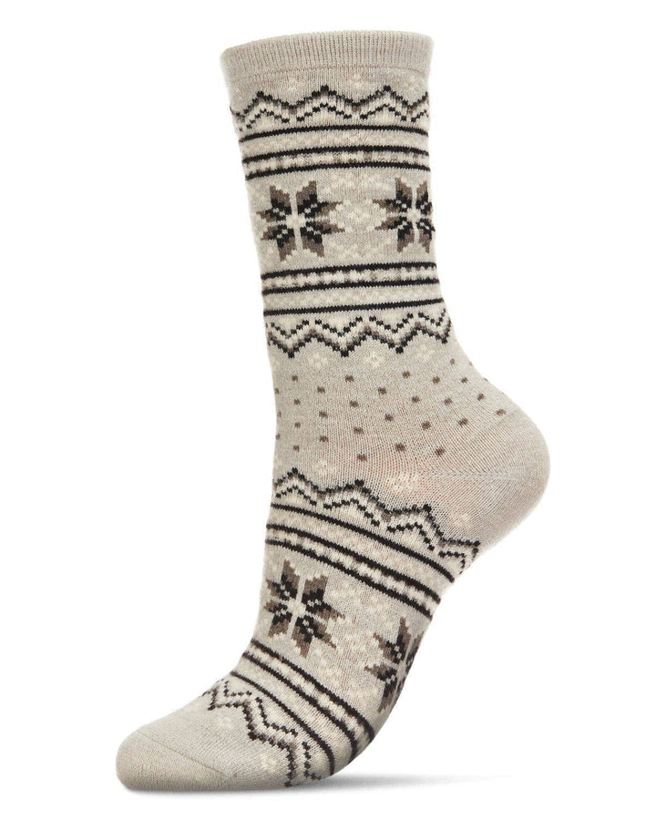 Fair Isle Cashmere Crew Socks