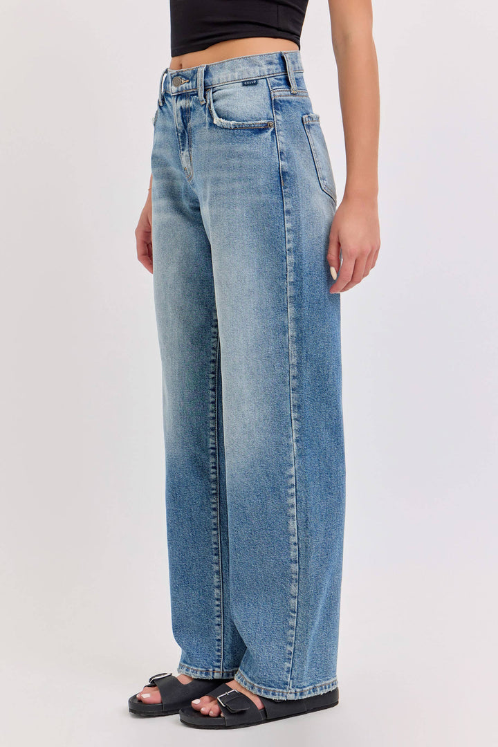 Easy Street Mid Rise Baggy Jeans
