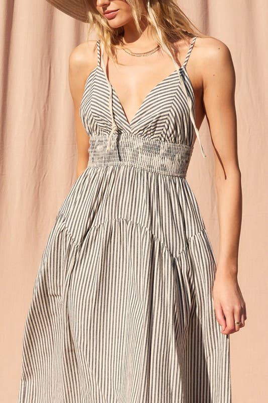 Summer Belle Stripe Midi Dress