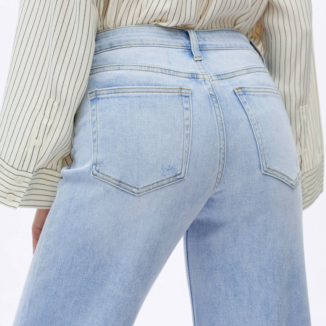Rowanne Mid-Rise Wide Leg Jeans