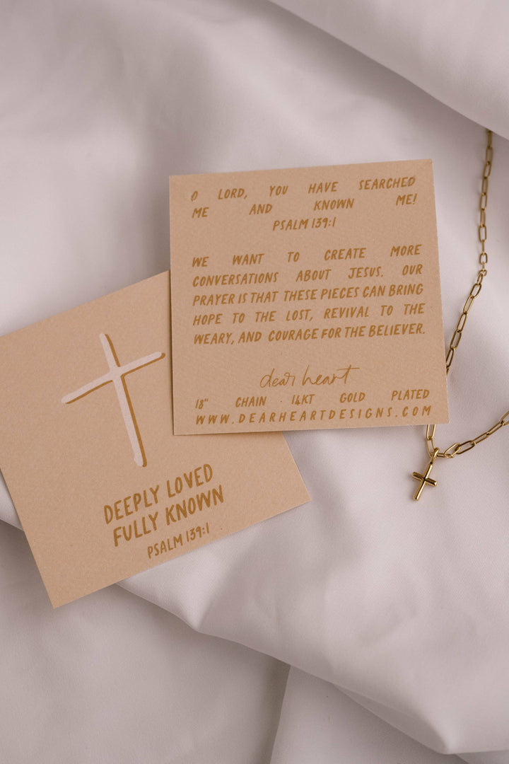 Deeply Loved Cross Necklace