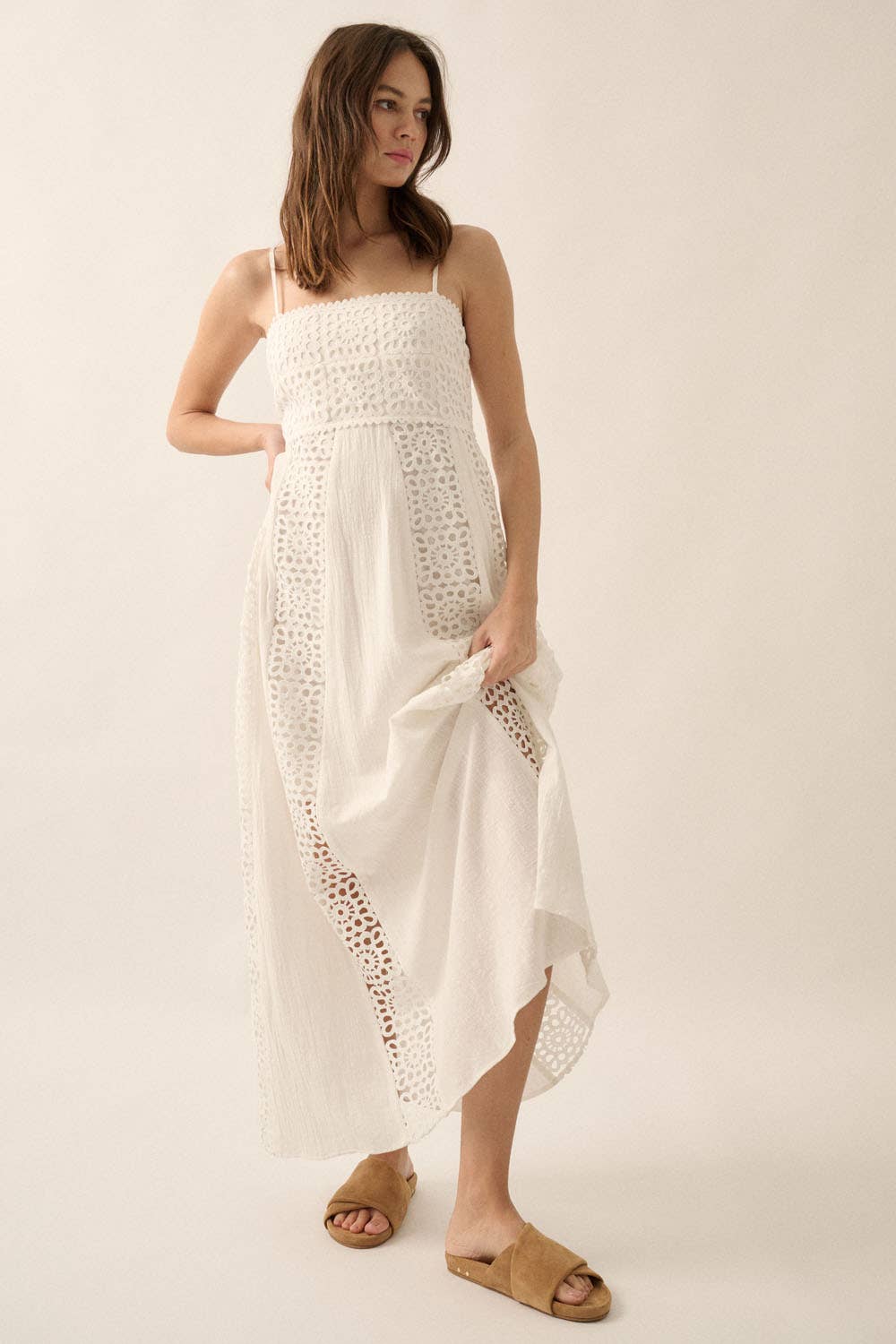 Mykonos Crochet Maxi Dress