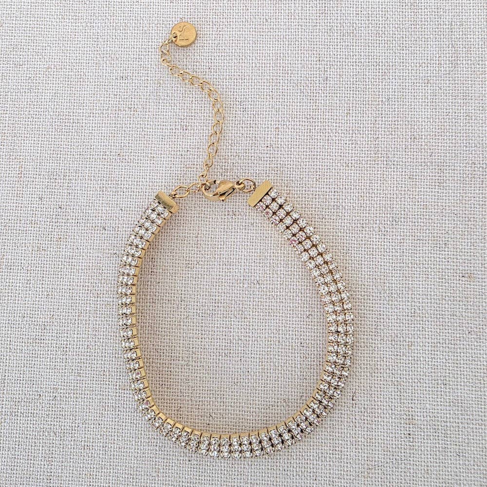 Giselle Layered Tennis Bracelet - waterproof