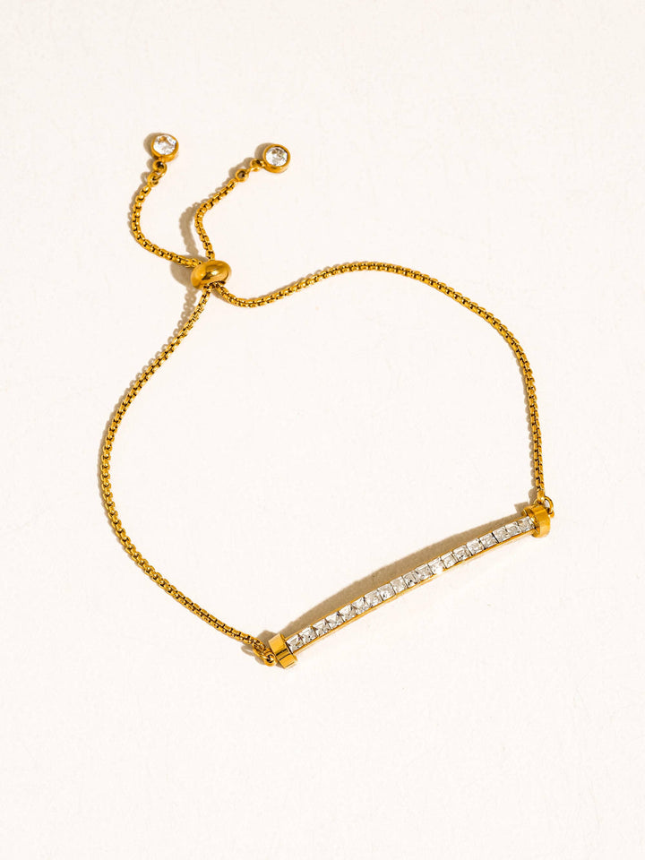 Montessa CZ Adjustable Bar Bracelet