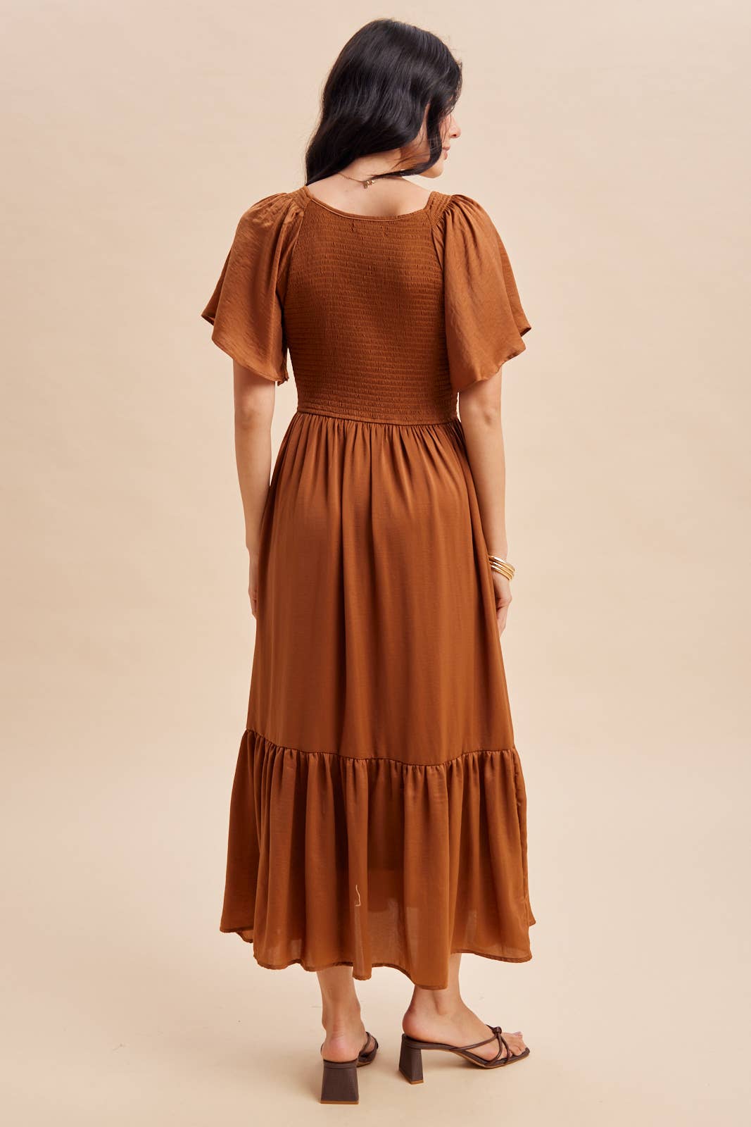 Sienna Grace Smocked Midi Dress