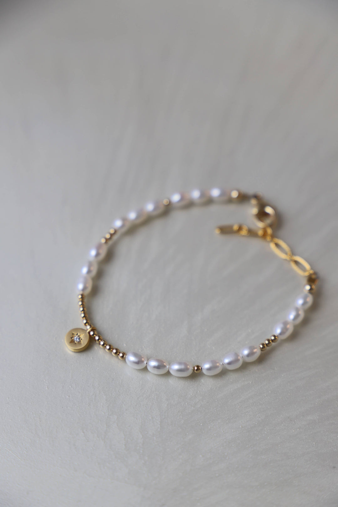 Katie Waltman Pearl Star Medallion Bracelet