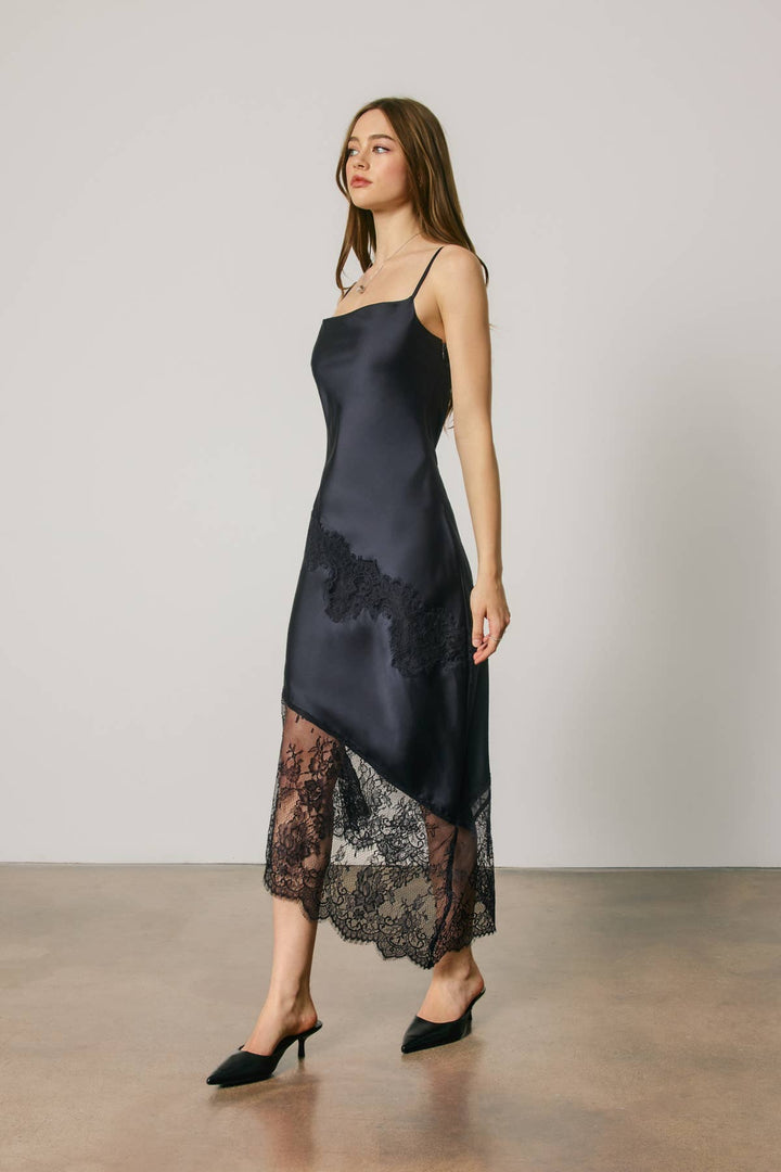 Midnight Muse Asymmetrical Lace Dress