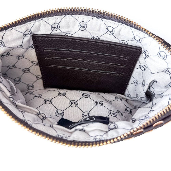On The Go Checkered Wallet Wristlet