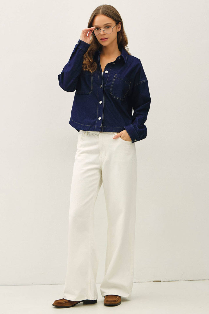 Dylan Lightweight Dark Denim Jacket