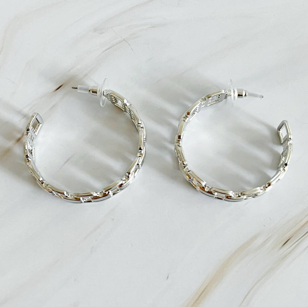 Linked Up Hoop Earrings