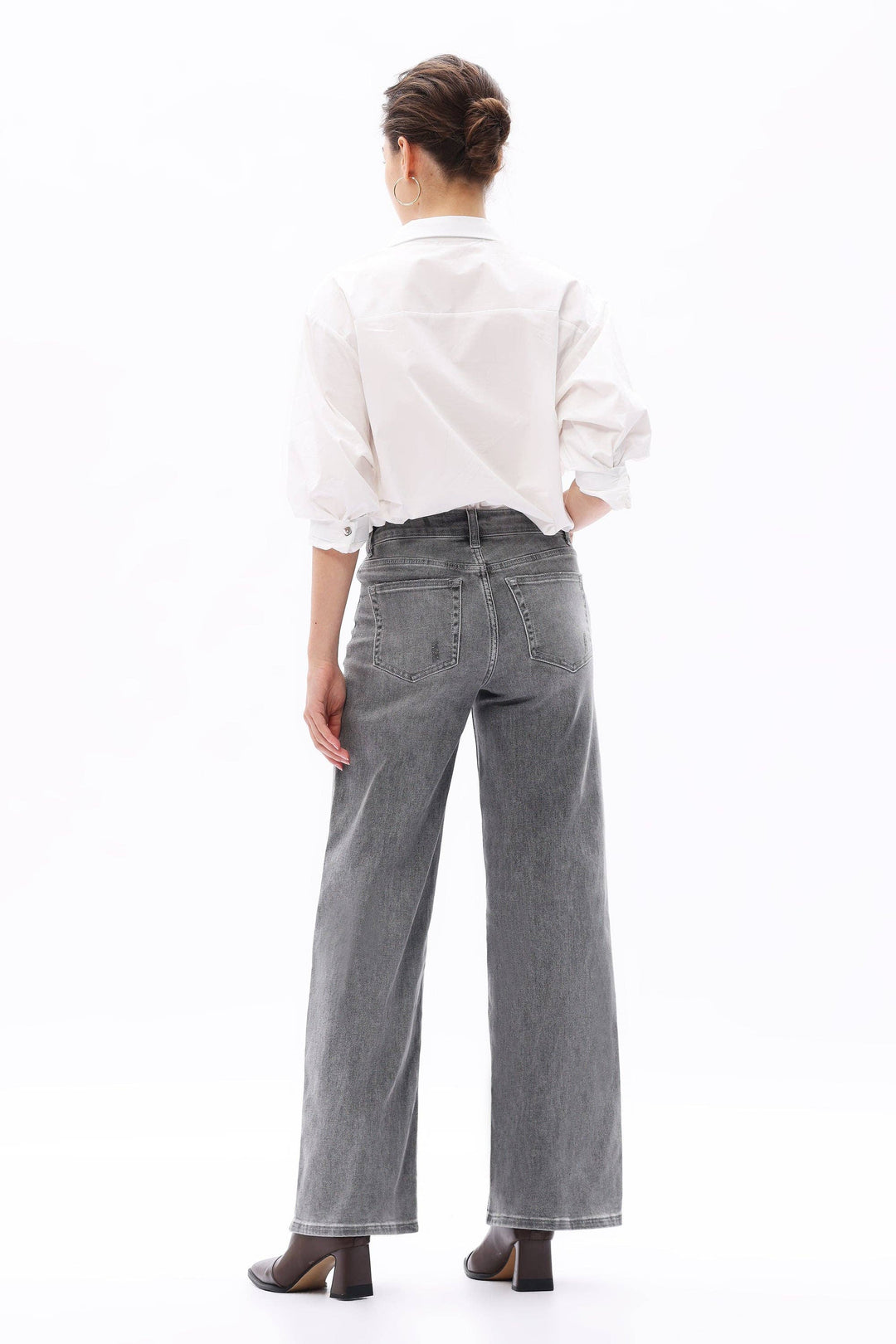 Rowanne Mid-Rise Wide Leg Jeans