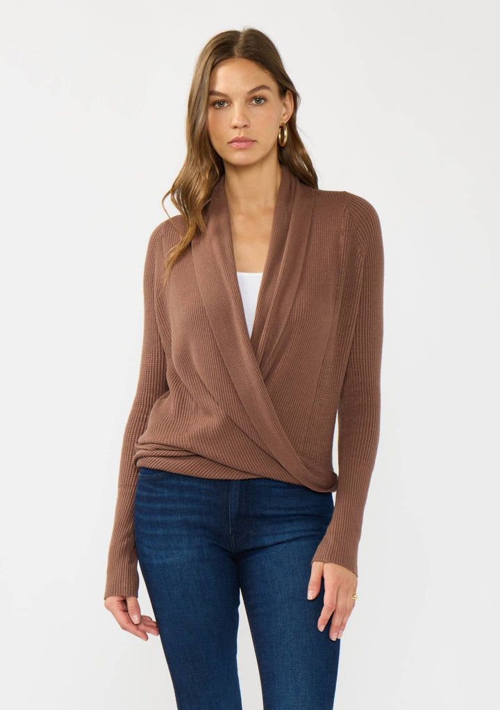 Willa Tie Front Knit Wrap Cardigan