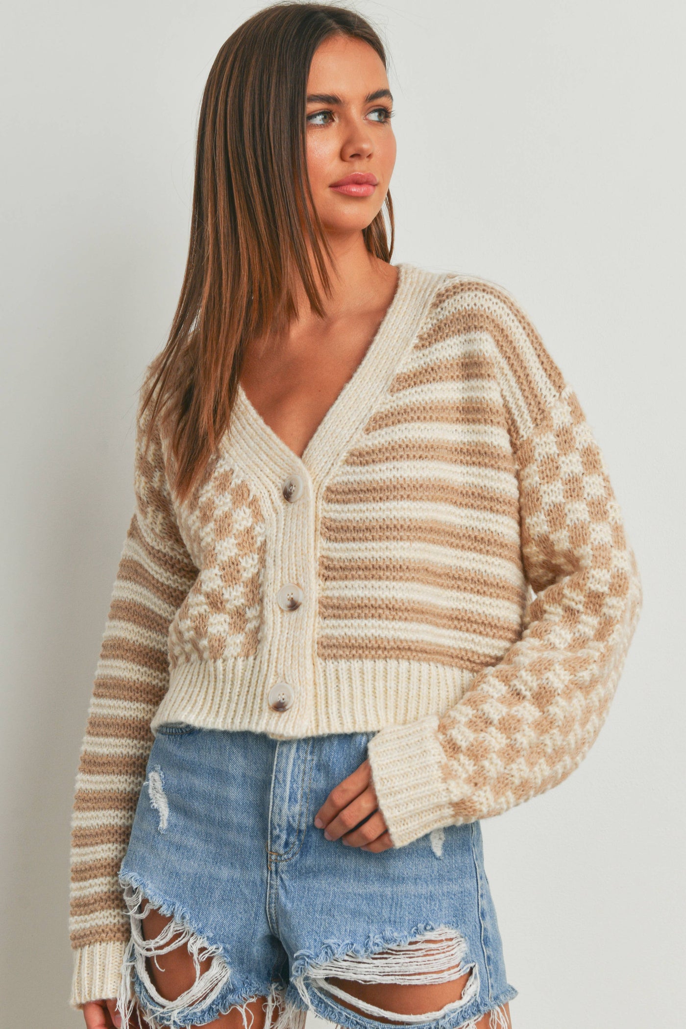 Checked In Cardigan