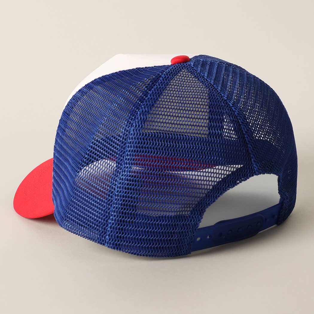 USA Gingham Patch Trucker Hat