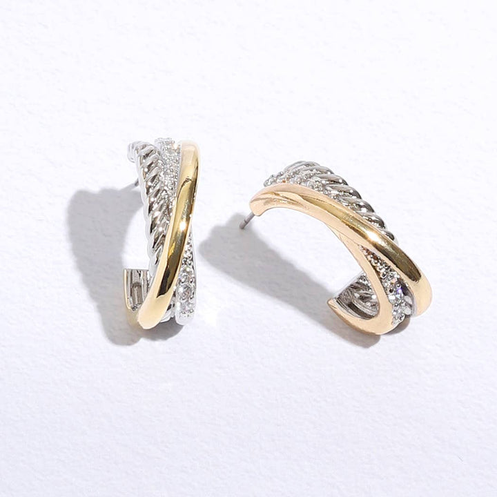 Two-Tone Twist Earrings