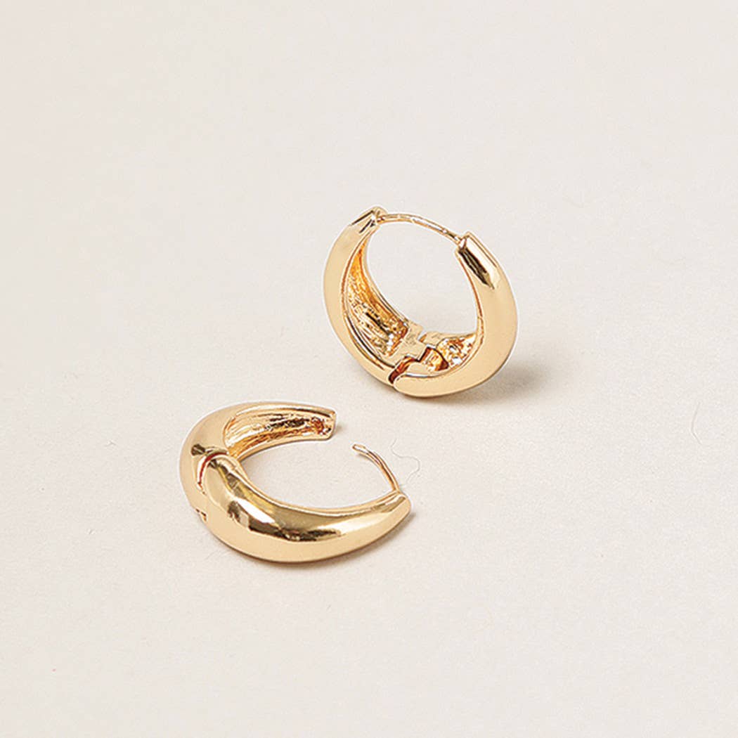 Gold Dipped Chunky Hoop Earrings