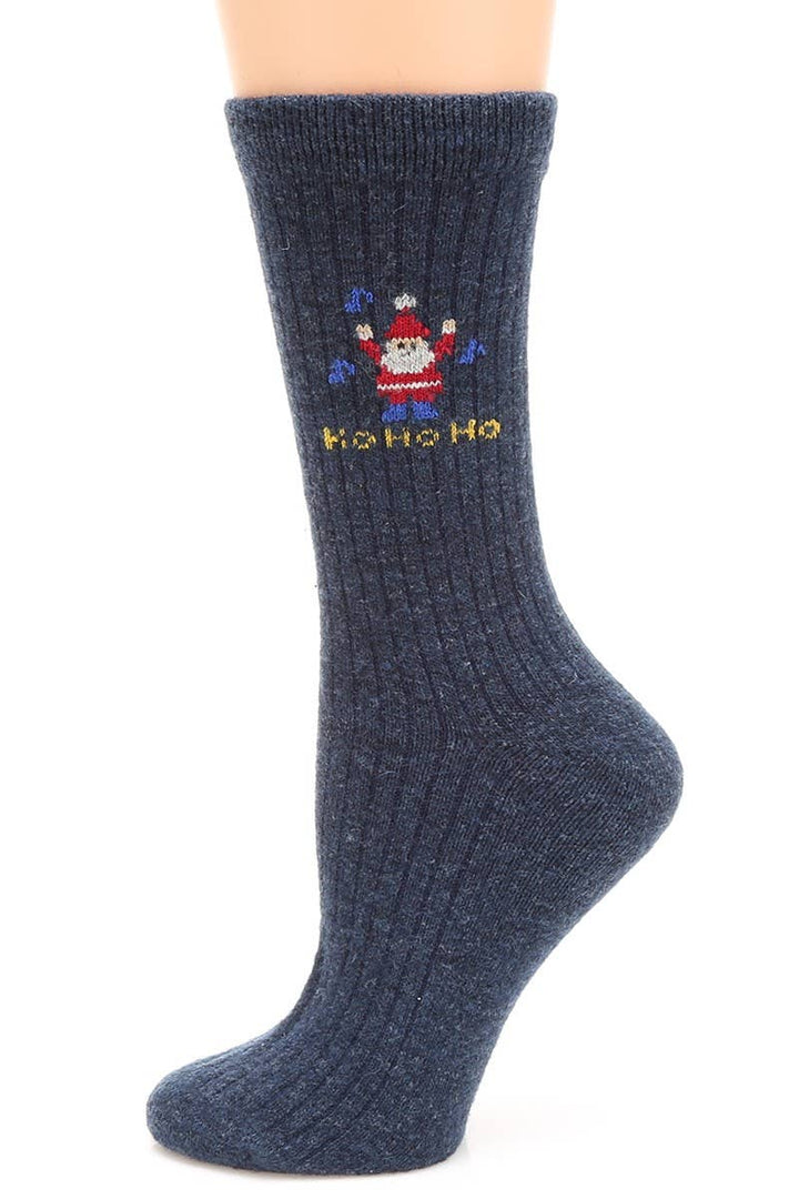 Wool Blend Holiday Crew Socks