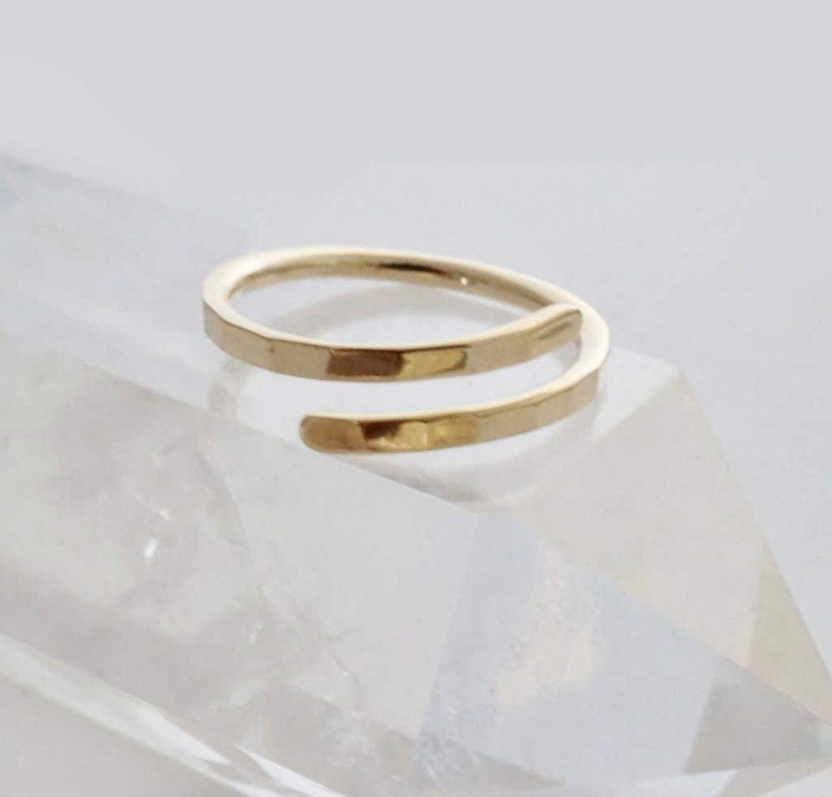 Honeycat Jewelry Hammered Marigold Wrap Around Ring