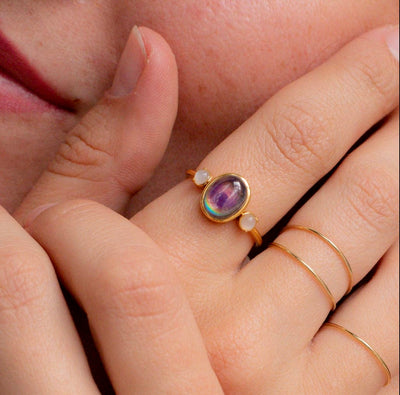 Honeycat Jewelry Bejeweled Mood Ring