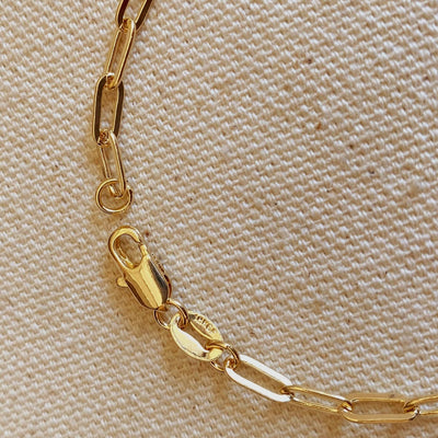 GoldFi 18k Gold Filled Paperclip Bracelet