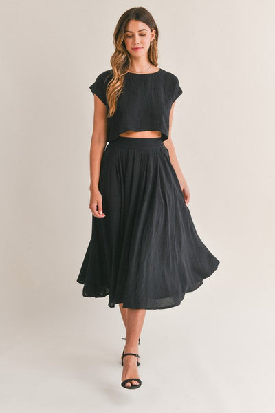 Reece Top + Midi Skirt Set