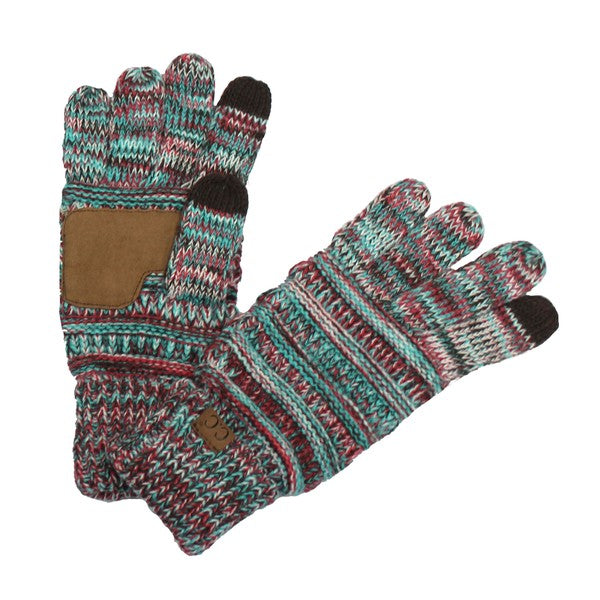 FINAL SALE CC Cable Knit Confetti Gloves