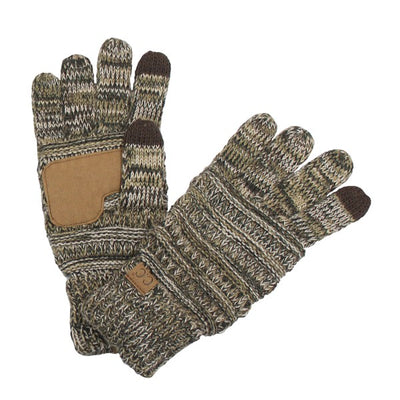 FINAL SALE CC Cable Knit Confetti Gloves
