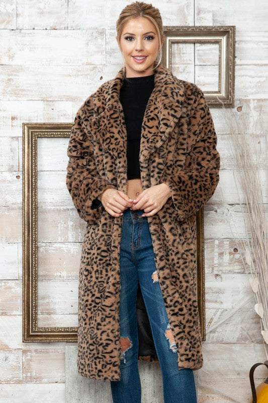 Vida Leopard Coat Flash/Final Sale