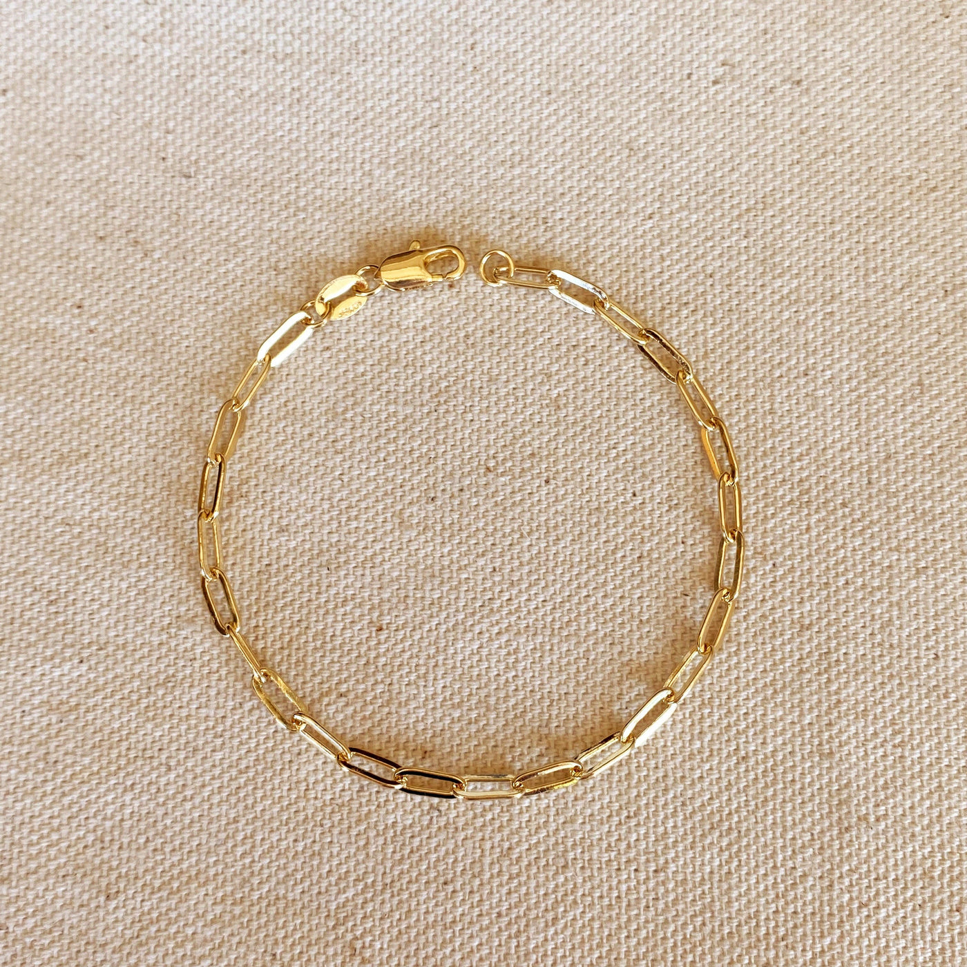 GoldFi 18k Gold Filled Paperclip Bracelet